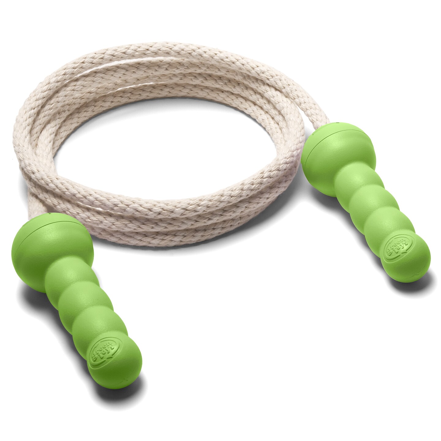 Green Toys: Jump Rope - Green &#x26; White - Active Indoor &#x26; Outdoor Toy, Cotton Skipping Rope &#x26; Recycled Plastic Handles, Adjustable Length, Kids Ages 5+