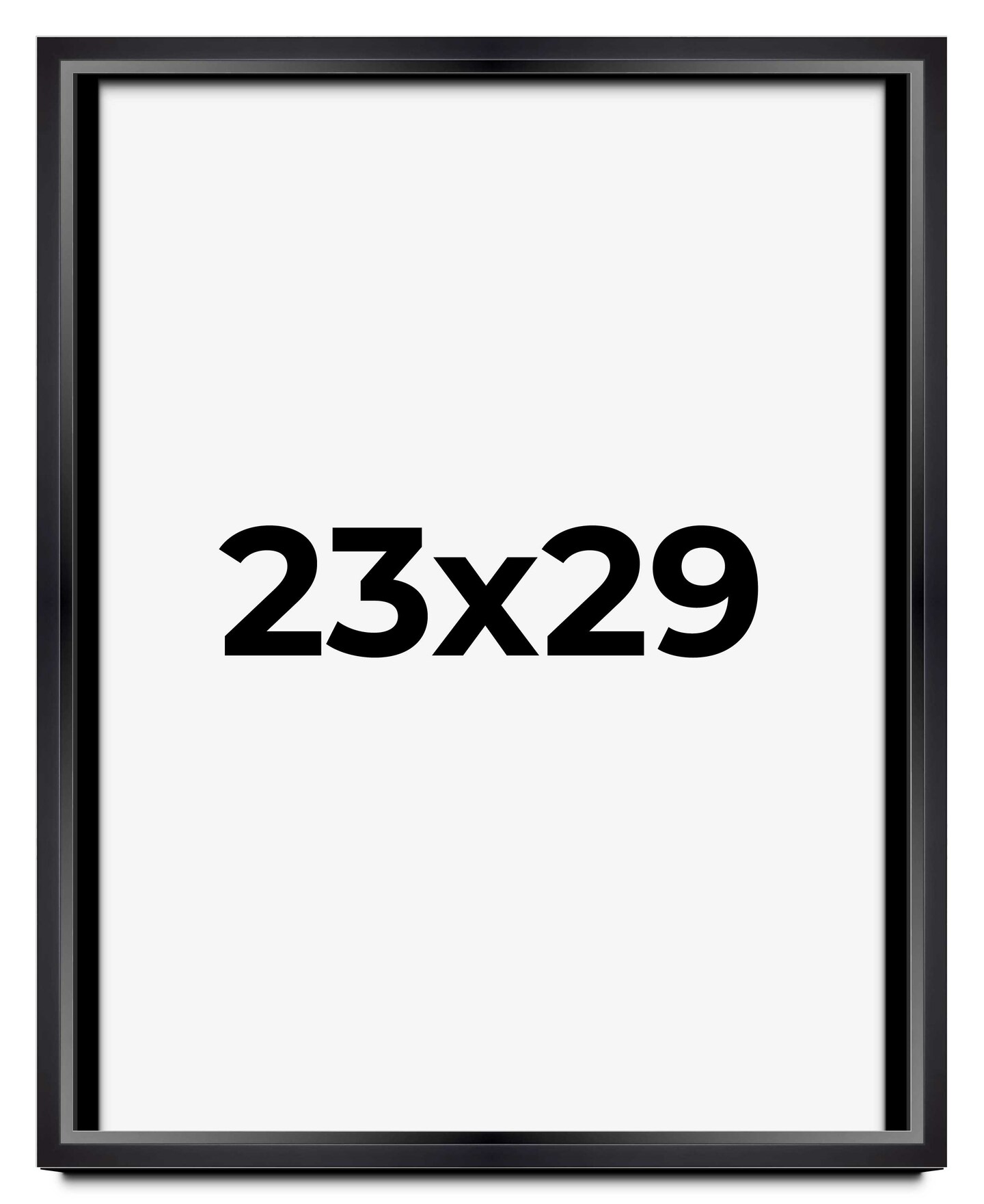 Modern Shadow Box 1.5" Depth Black Picture Frame - UV Acrylic, Backing, Hanging Hardware