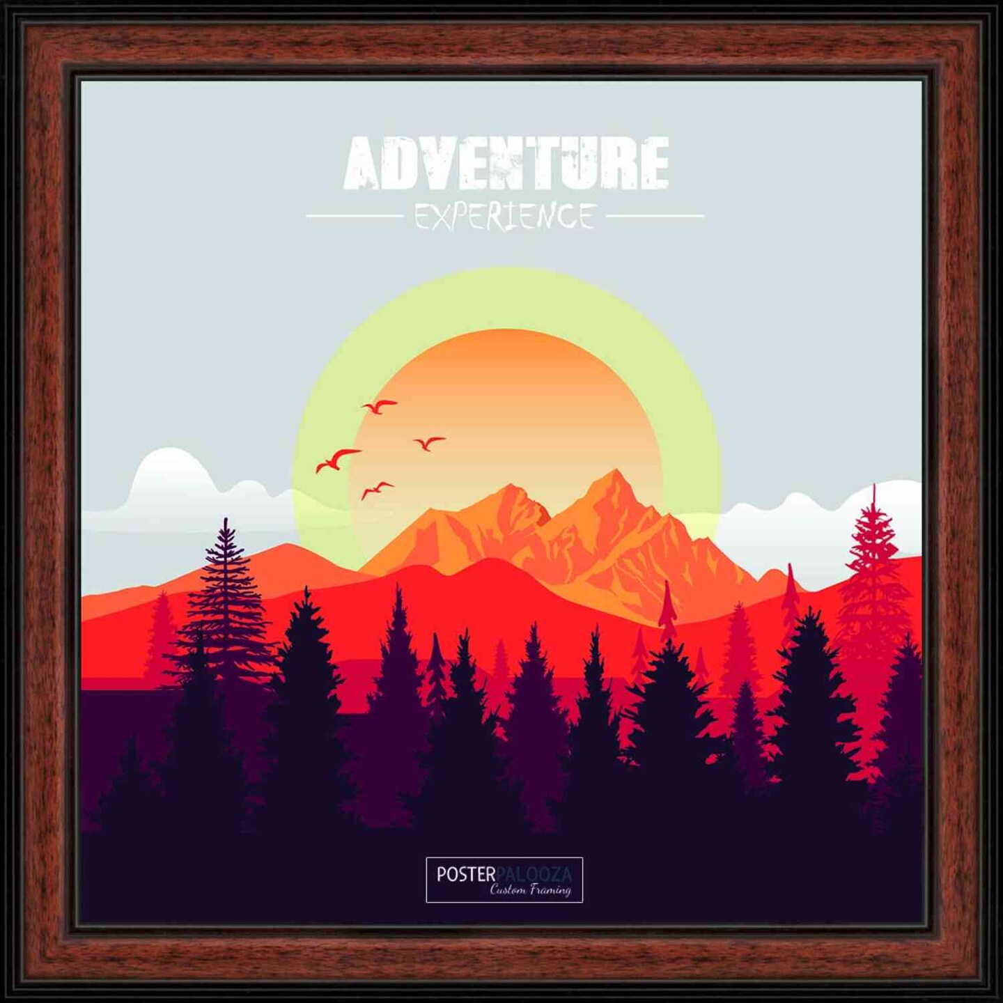 4x4 Decor Picture Frame with UV-Resistant Acrylic &#x26; Acid Free Backing, Available in 2 Finishes - Black and Brown