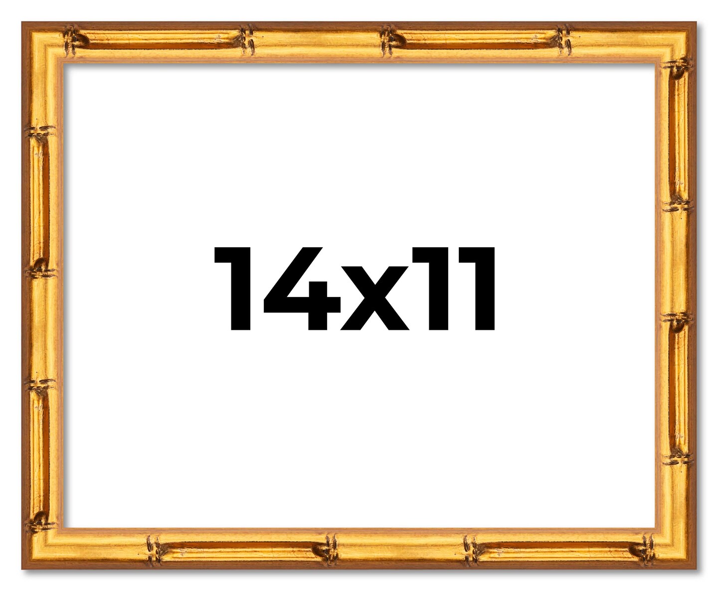 14x11 Thin Bamboo Picture Frame with UV-Resistant Acrylic &#x26; Acid Free Backing, Available in  2 Finishes - Gold and Brown
