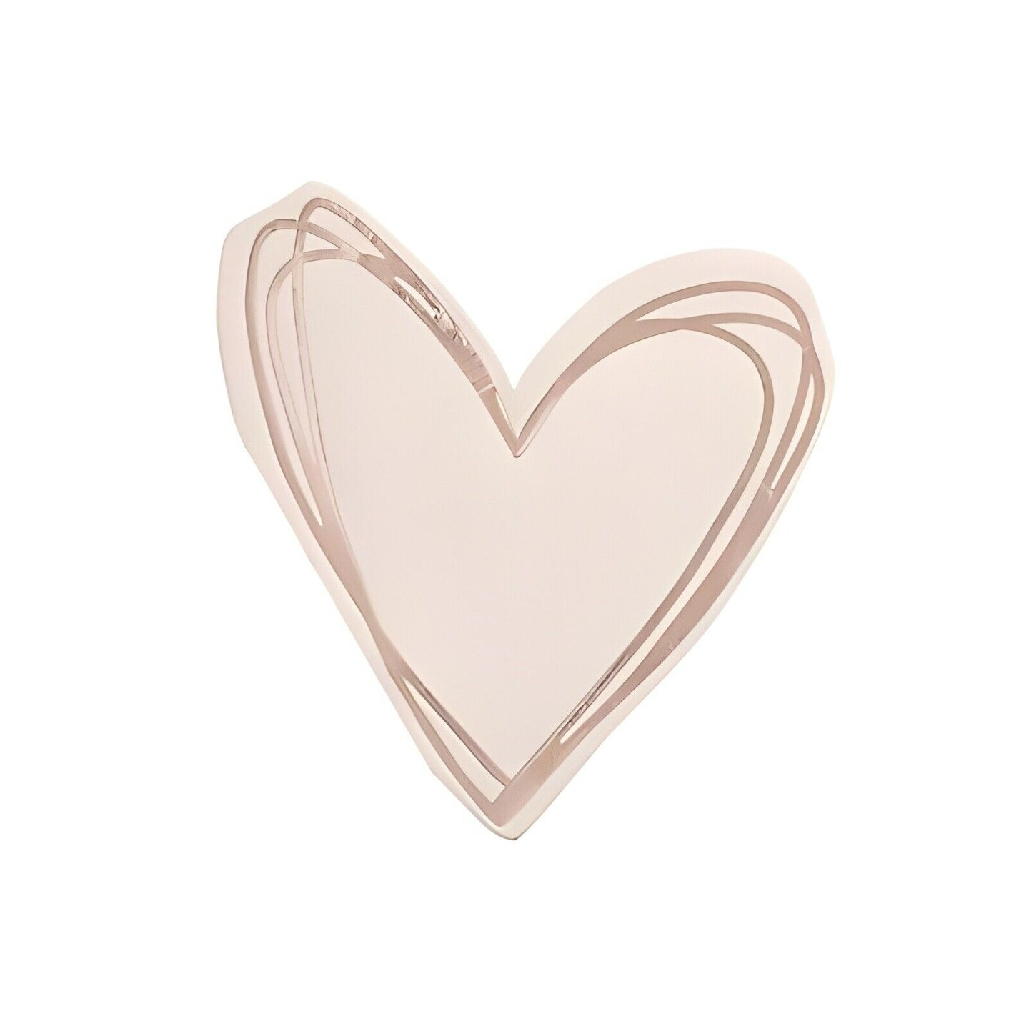 20 Rose Gold 11&#x22; x 9&#x22; Paper Beverage Cocktail Napkins Heart Design Party Events