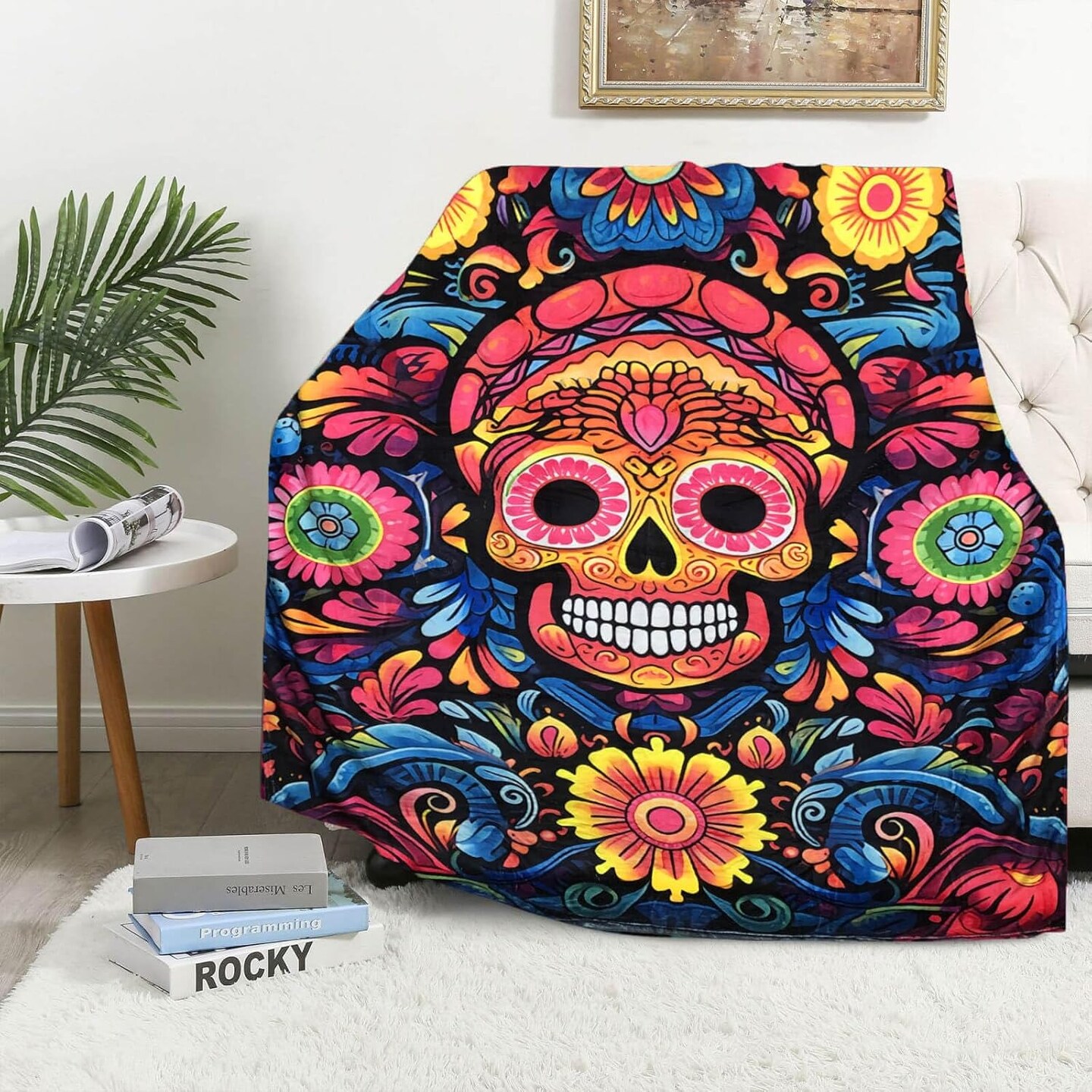 Skull Blanket Throw for Home Outdoor Decor