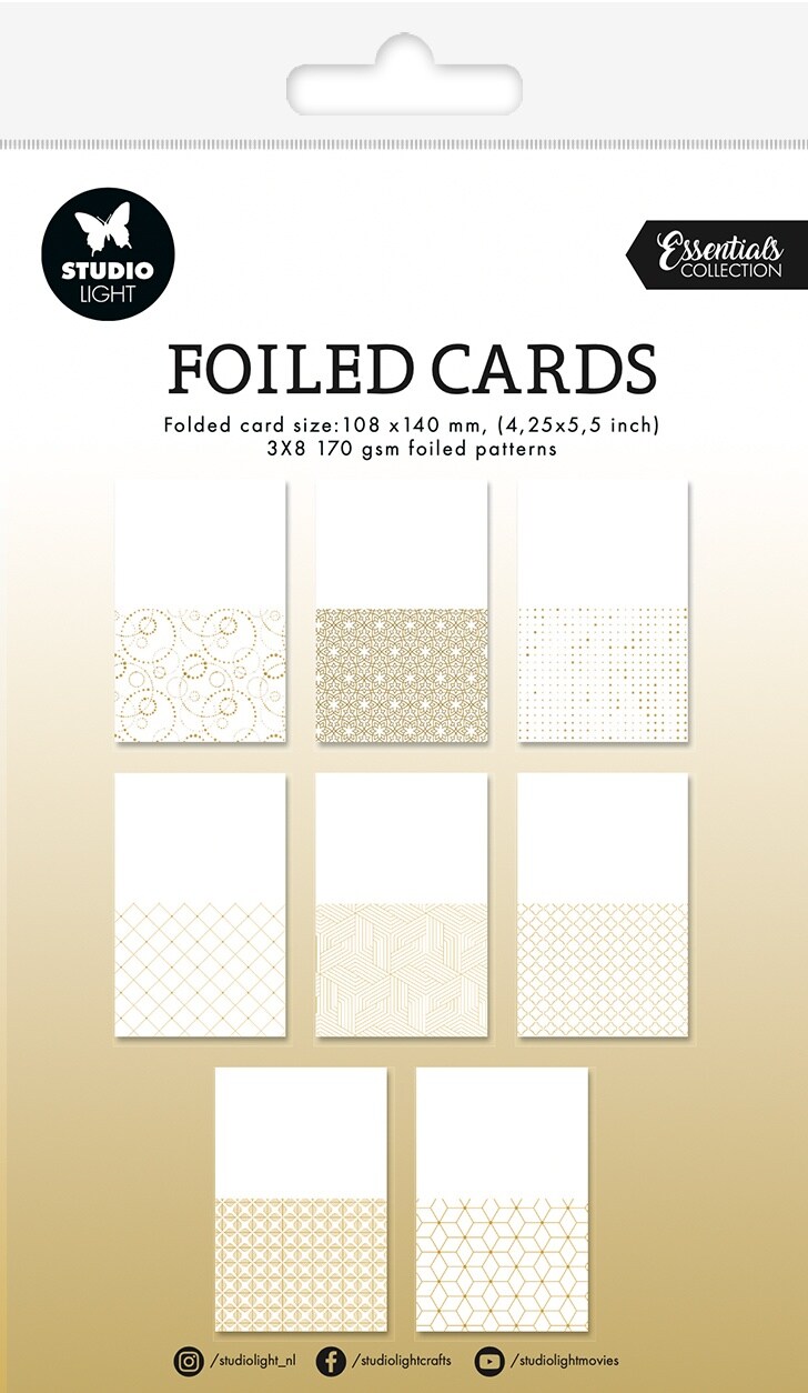 Studio Light Essentials Foiled Cards-Nr. 35, Gold Foil