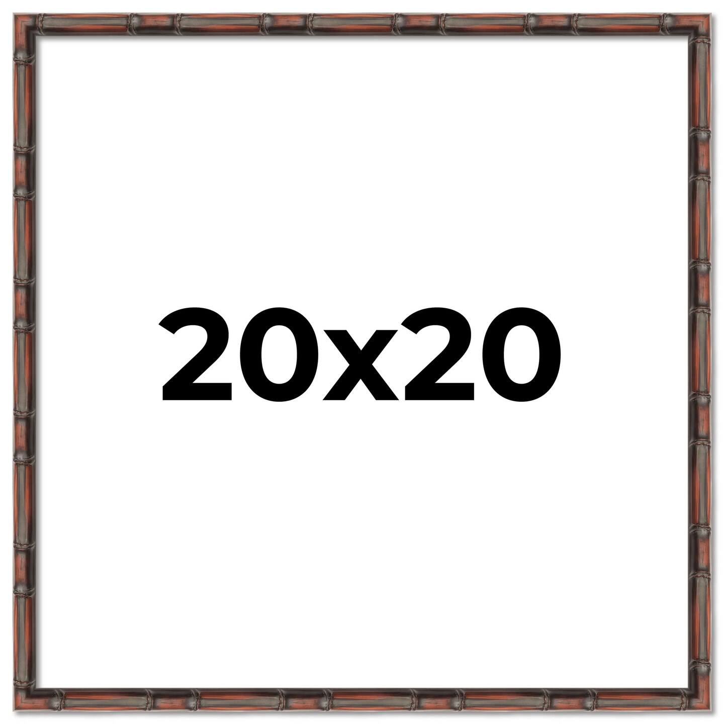 20x20 Bamboo Picture Frame with UV-Resistant Acrylic & Acid Free Backing, Available in 4 Finishes - Brown, Black, Gold, and Natural