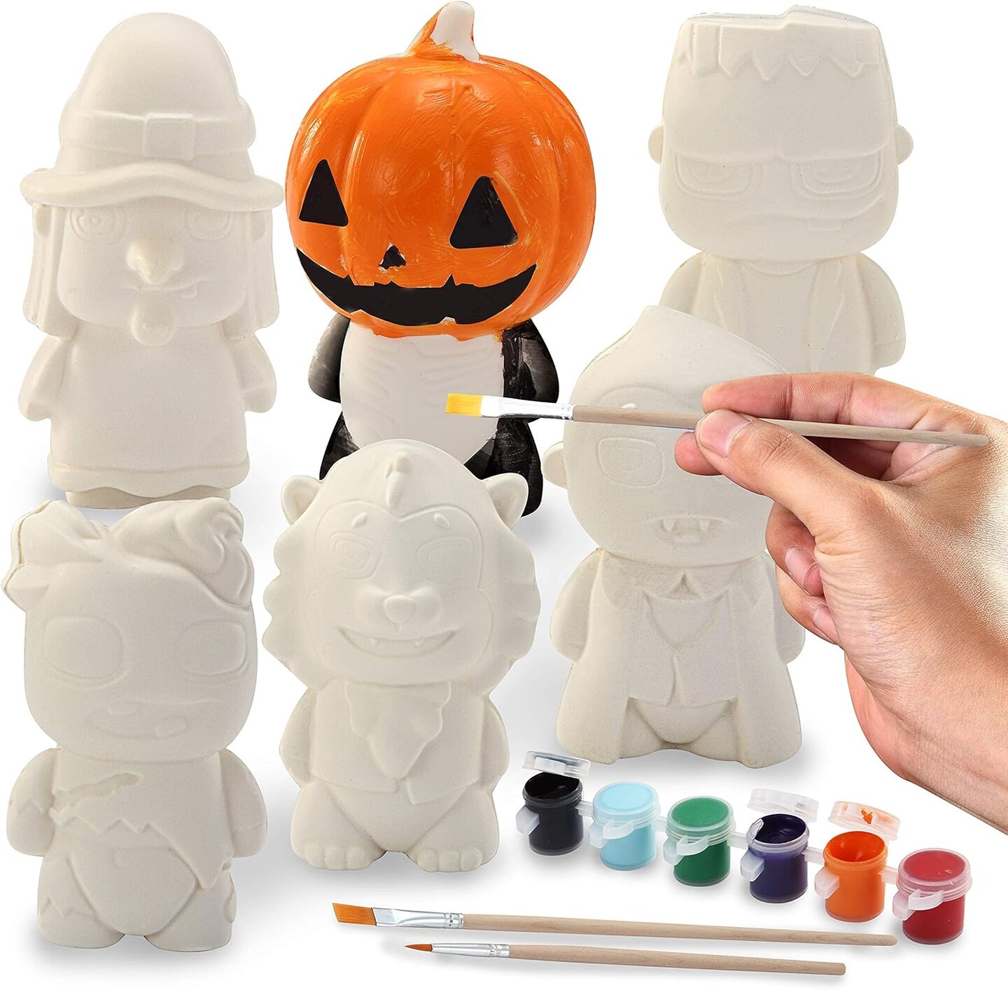 Halloween Squishy Toys Coloring Craft Kit with 6 Different Characters