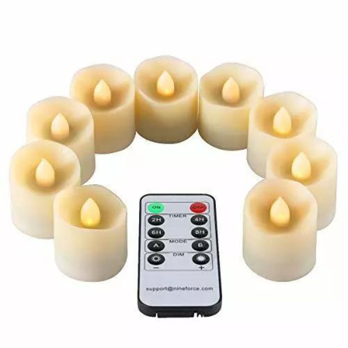 Kitcheniva Flameless Tea Candles With Remote 6-12 Pcs