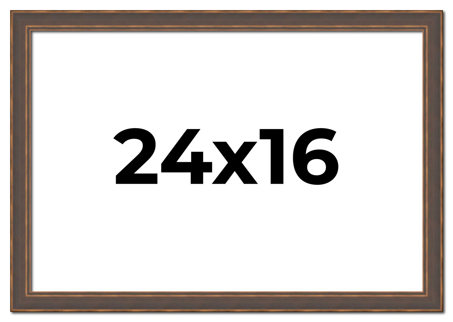 16x24 Elegant Picture Frame with UV-Resistant Acrylic &#x26; Acid Free Backing, Available in 2 Finishes - Brown and Silver