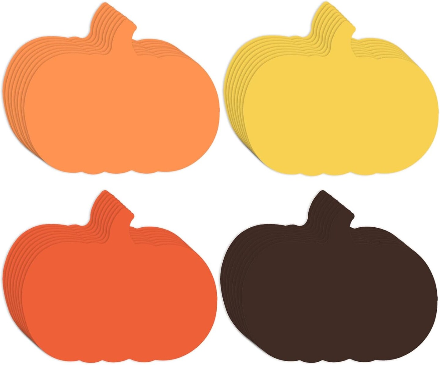 Pumpkin Paper Cut Outs Assorted Colors Pumpkin Die Cuts with Glue Points for Kids School Classroom Bulletin Board Decor Autumn Thanksgiving Crafts Party Supplies