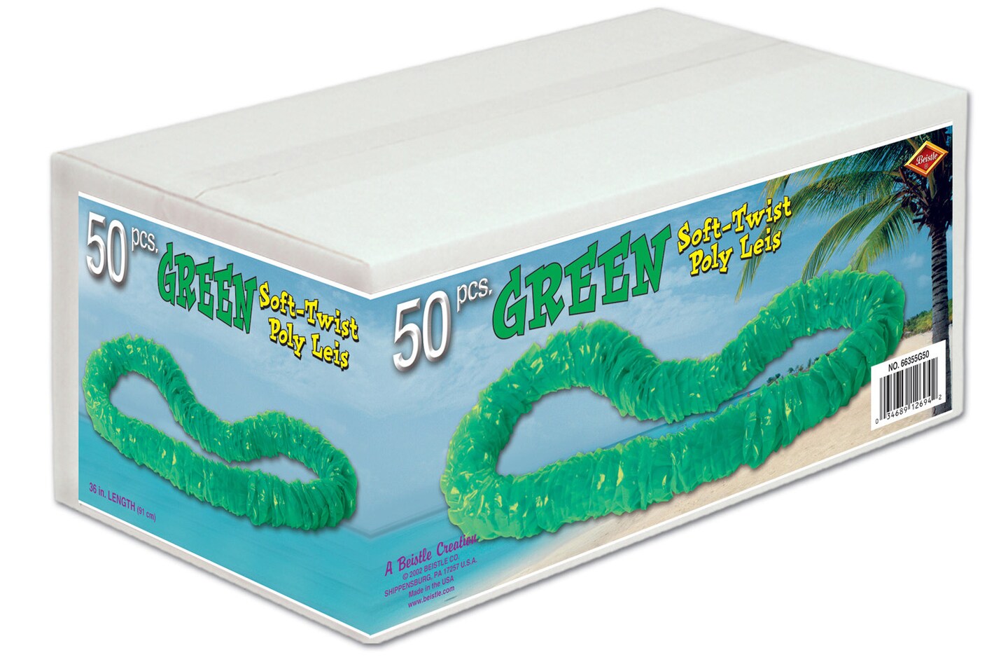 Beistle 1&#xBD;in.x36in. Soft-Twist Poly Leis with Labeled Carton - 1 Pack
