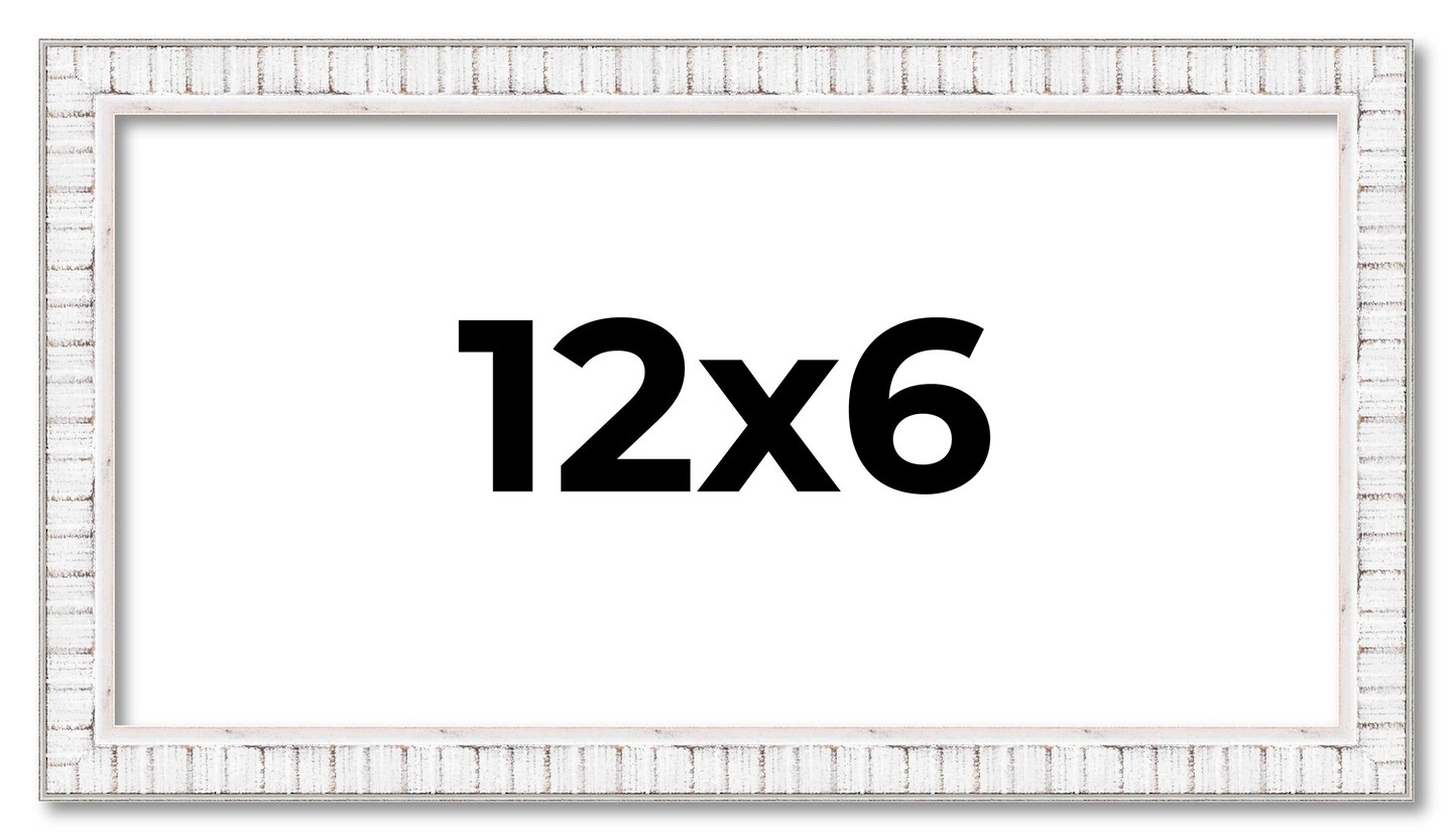 Panoramic Textured White Picture Frame - UV Acrylic, Foam Board