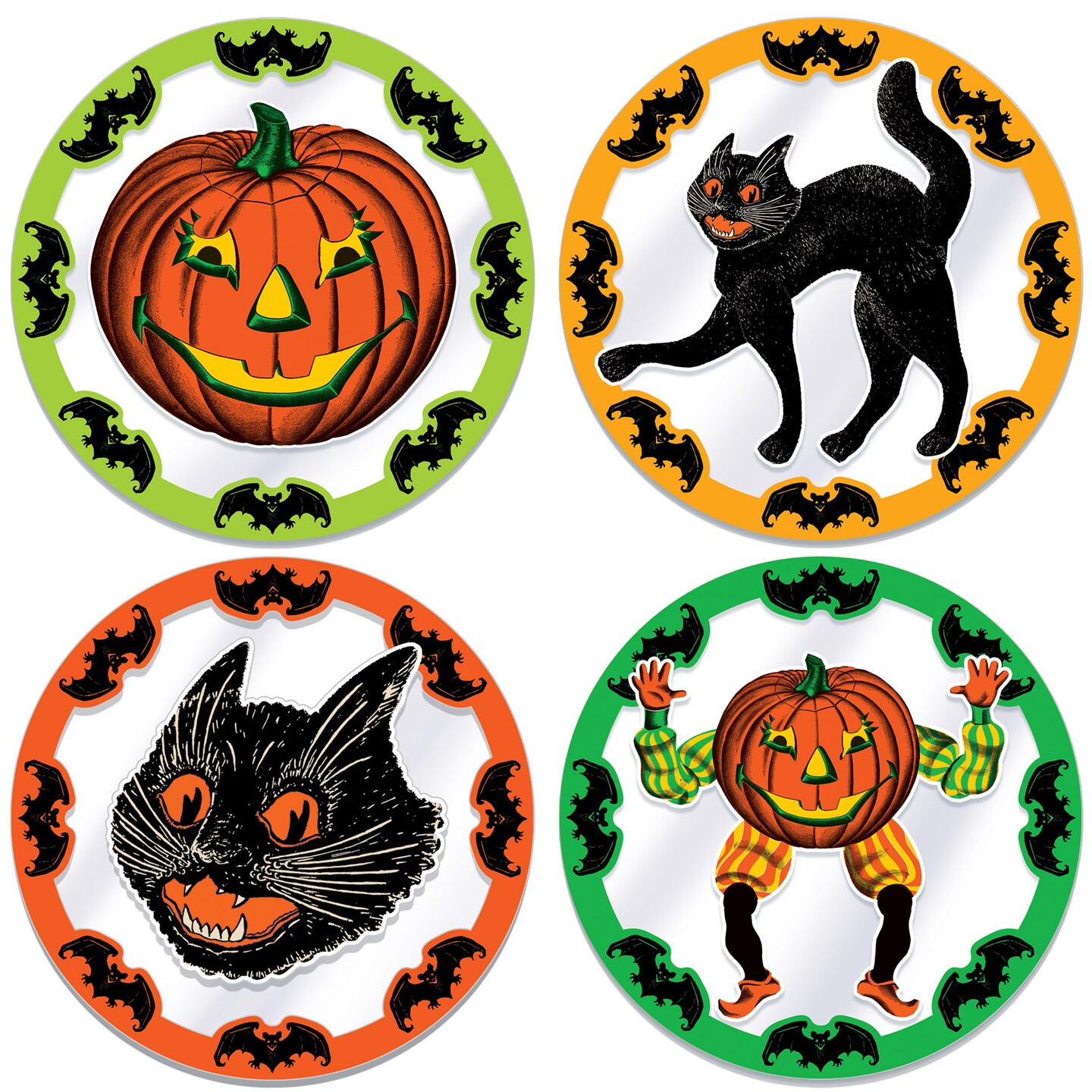 Beistle 13in. Plastic Vintage Halloween Placemats - 12 Pack