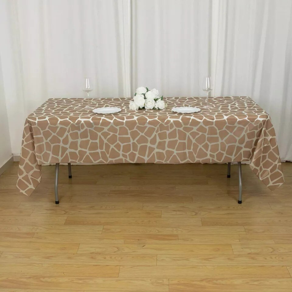 5 Assorted 54&#x22; x 108&#x22; Plastic Tablecloths Animal Safari Designs Party Events