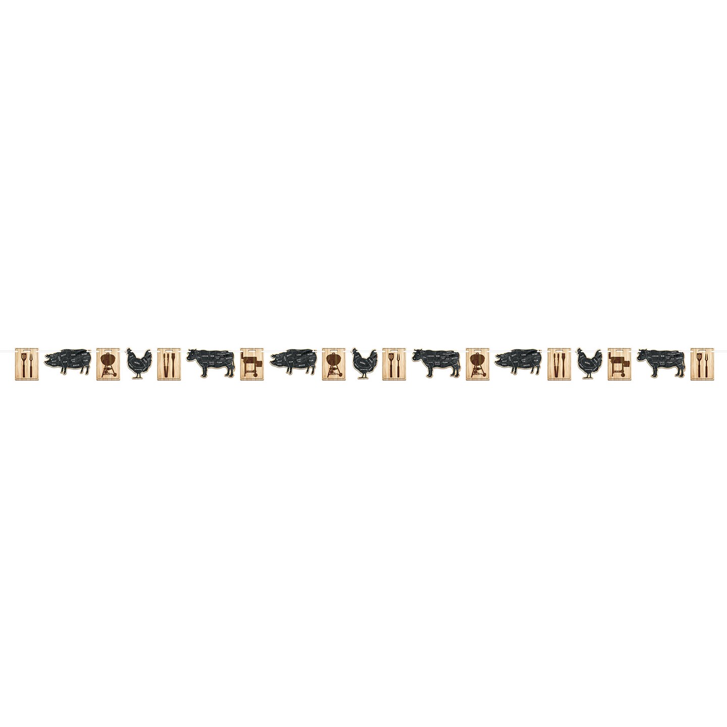 Beistle 6&#xBC;in. x 12Feet Standard BBQ Streamer - 12 Pack