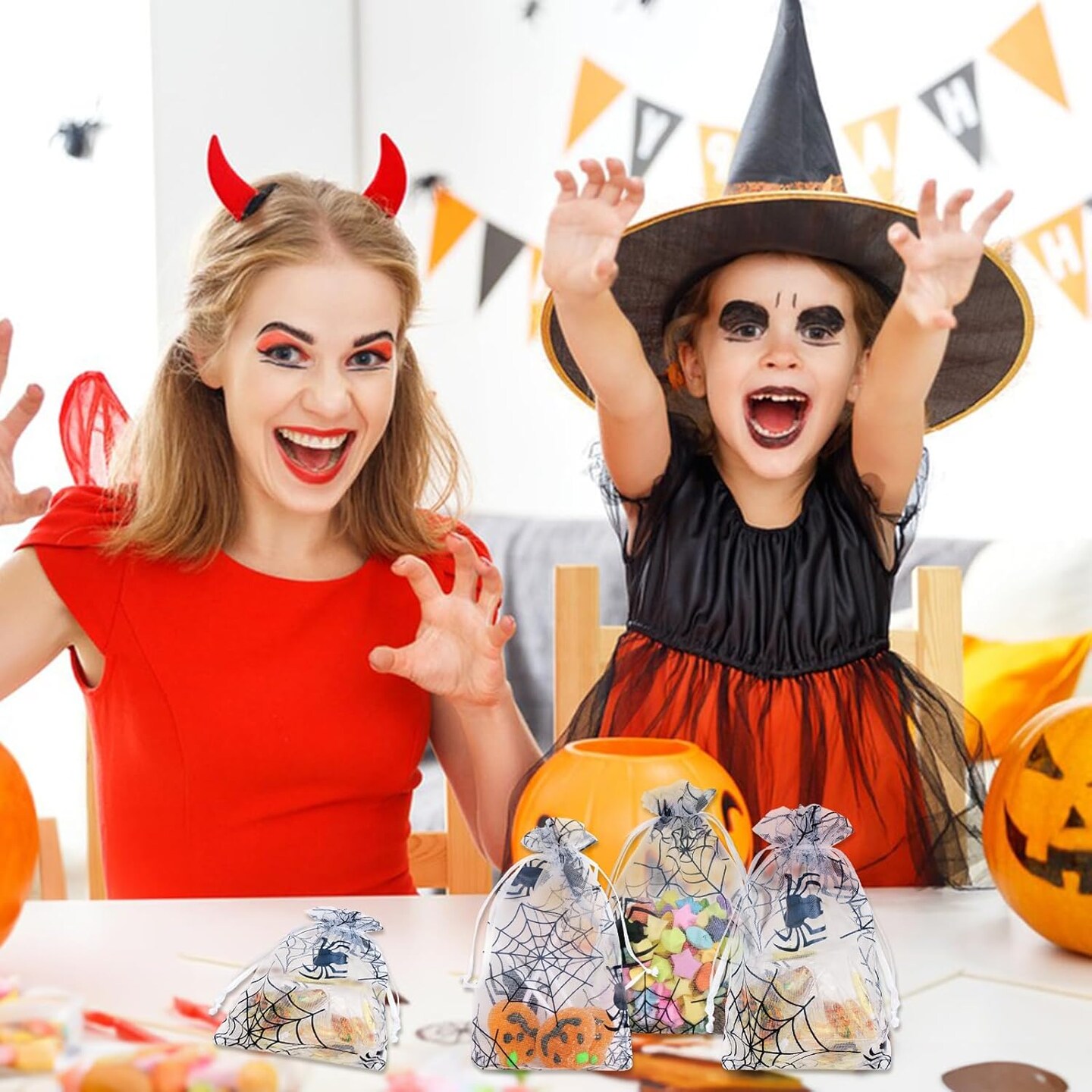 4x6 inch Halloween Organza Drawstring Bags