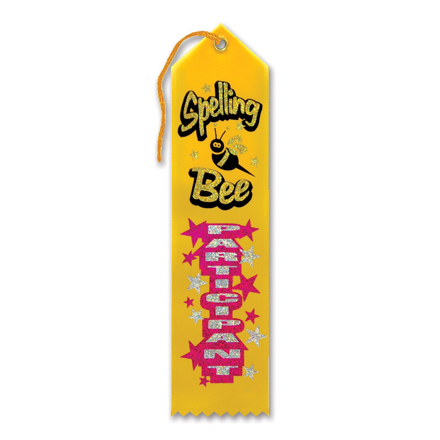 Beistle 2in.x8in. Spelling Bee Participant Award Ribbon - 6 Pack