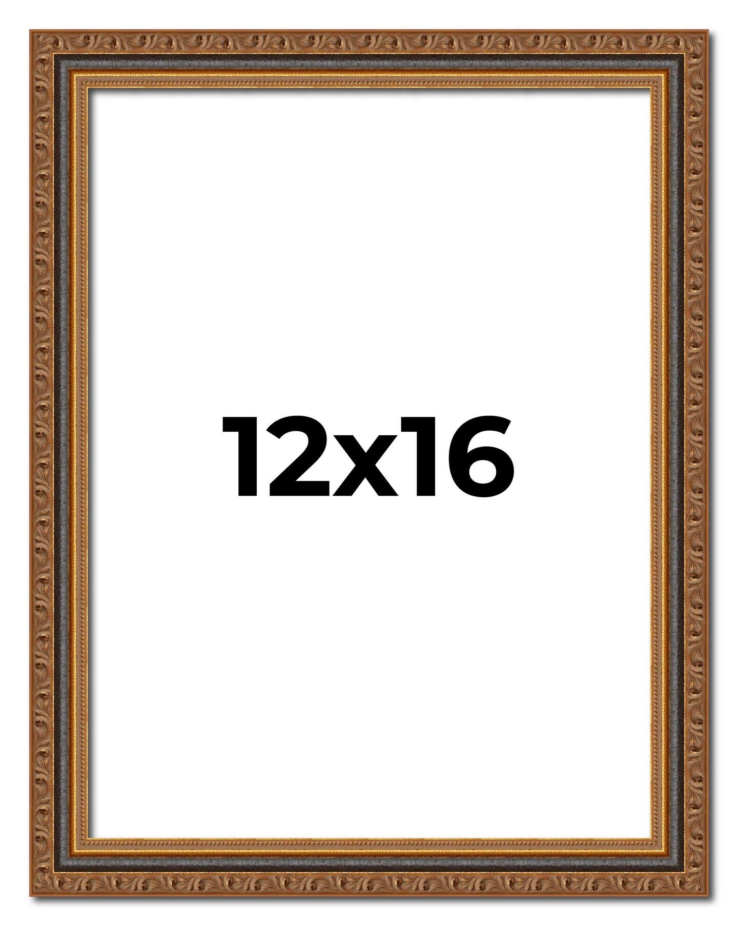 12x16 Classic Gold Picture Frame - UV Acrylic, Foam Board Backing, Hanging Hardware