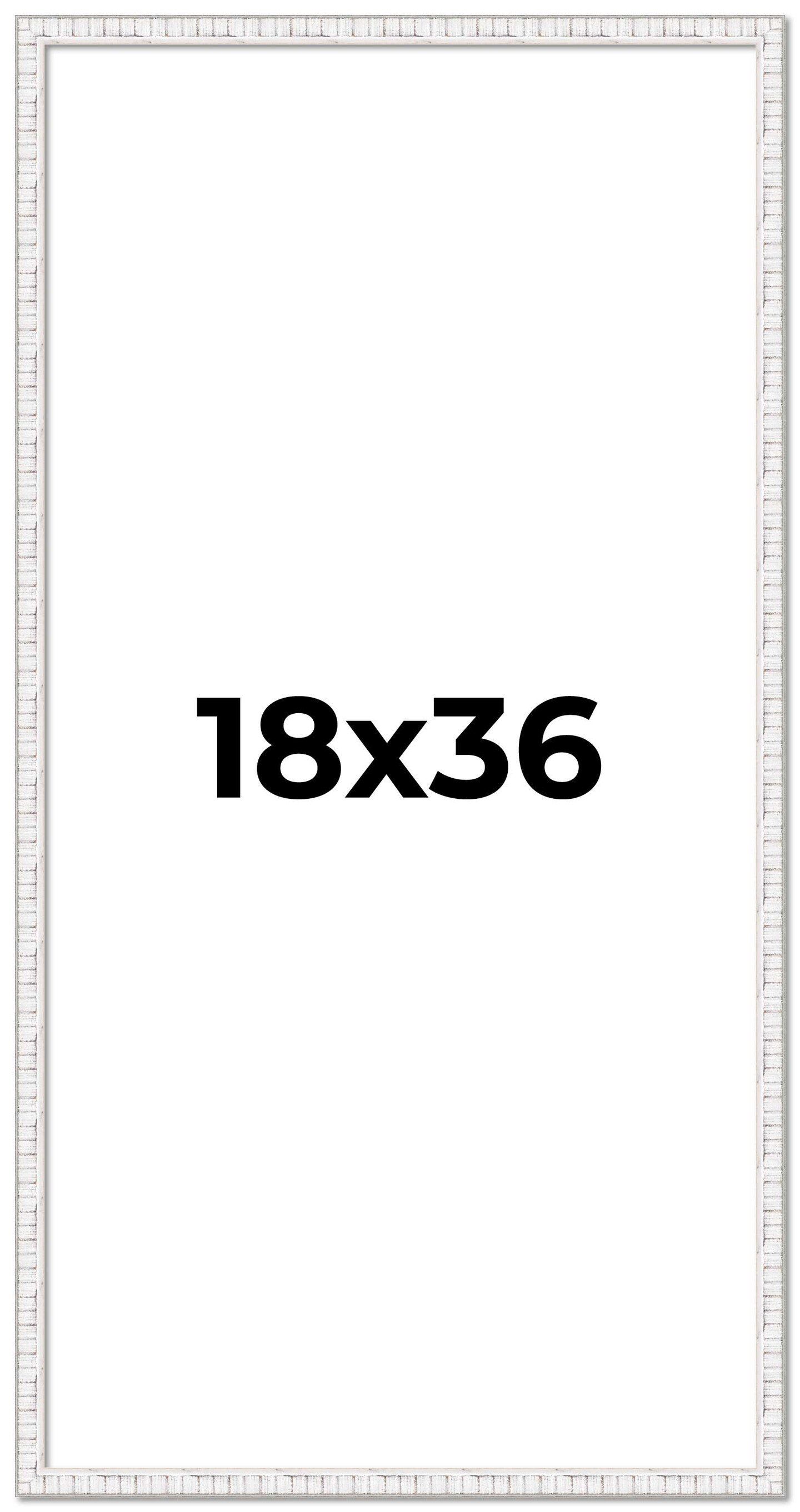 Panoramic Textured White Picture Frame - UV Acrylic, Foam Board Backing, Hanging Hardware