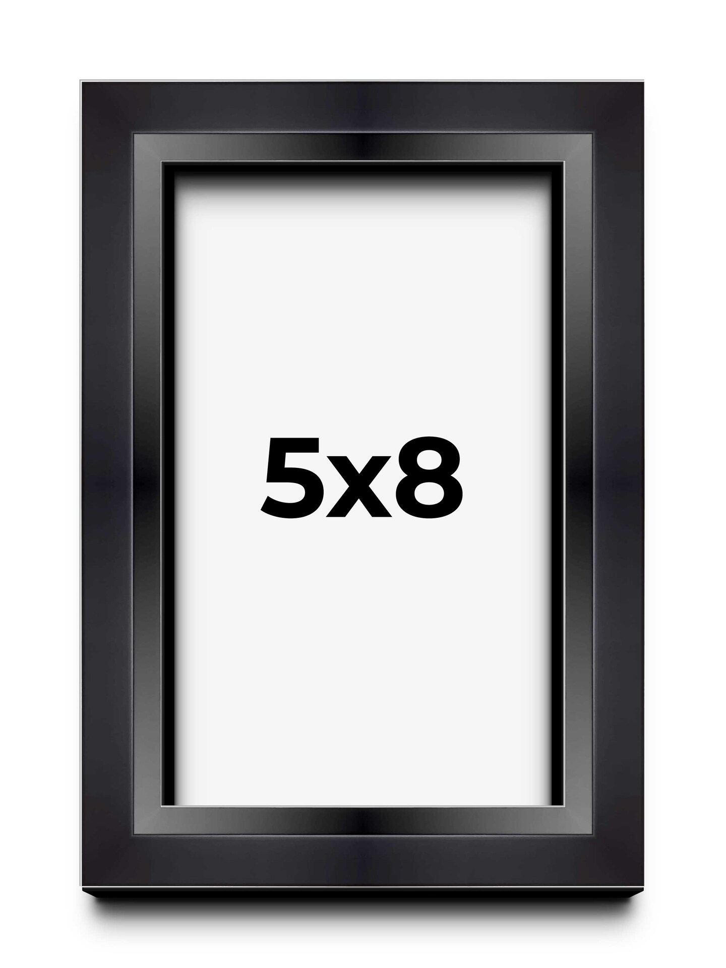 5x8 Modern Shadow Box 1.5&#x22; Depth Picture Frame with UV-Resistant Acrylic &#x26; Acid Free Backing, Available in 3 Finishes - Black, Silver, White