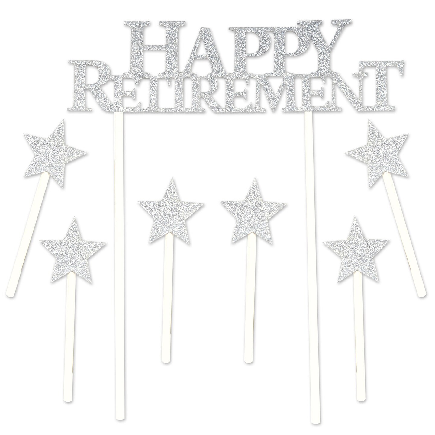 Beistle 6in. x 8&#xBC;in. Happy Retirement Cake Topper - 12 Pack