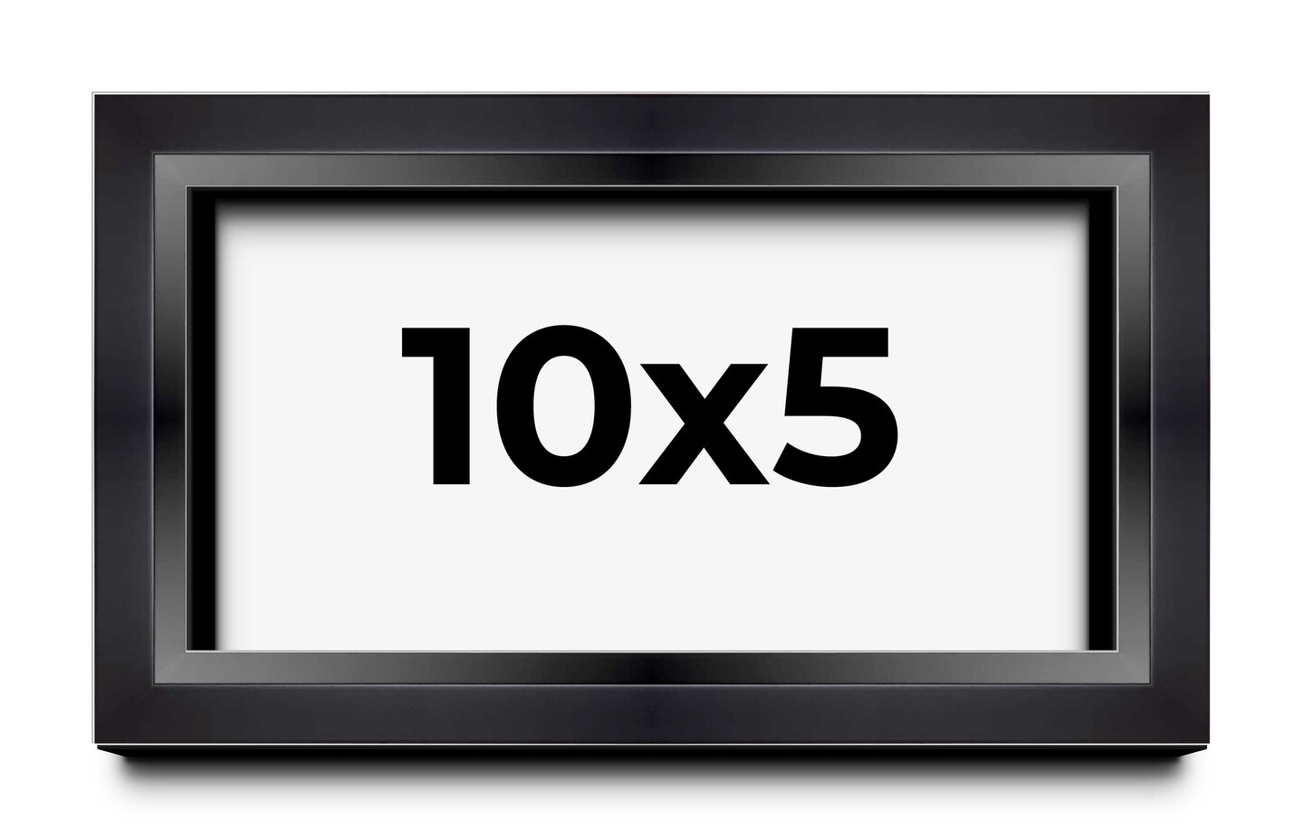 Panoramic Modern Shadow Box 1.5" Depth Black Frame - UV Acrylic, Backing, Hanging Hardware