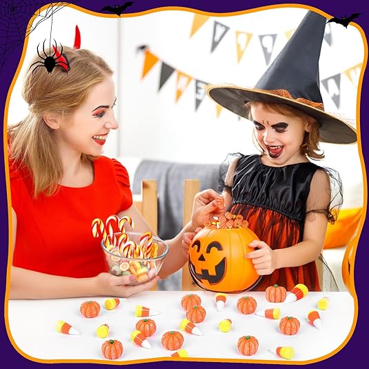 Candy Corn Mini Resin Charms Small Ornaments for Halloween Decorations DIY Craft Making