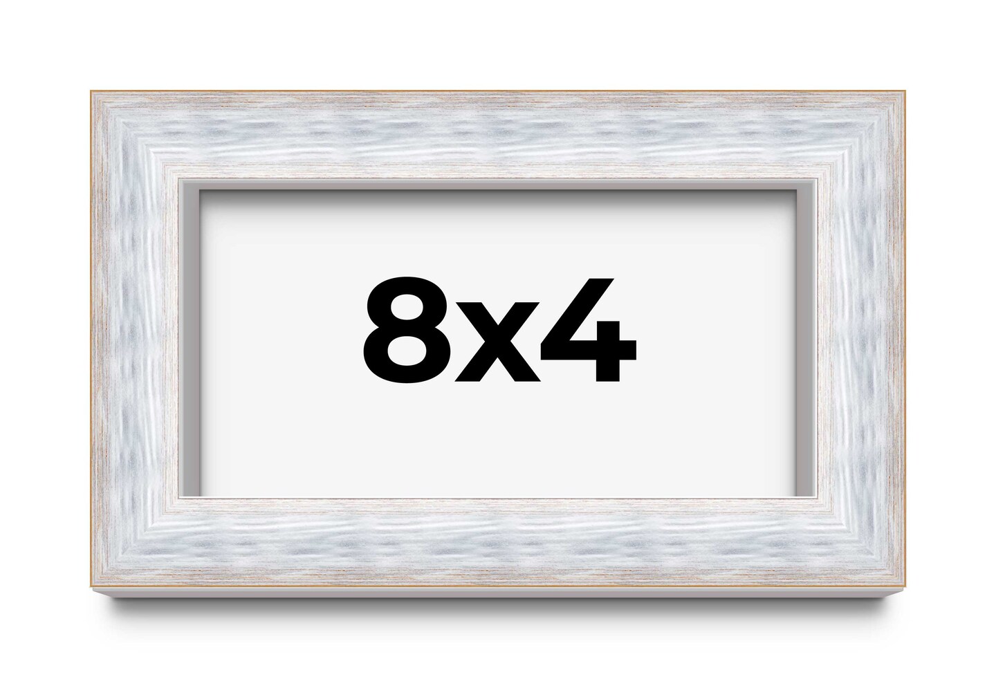 Panoramic Modern Shadow Box 1.5" Depth White Frame - UV Acrylic, Backing, Hanging Hardware