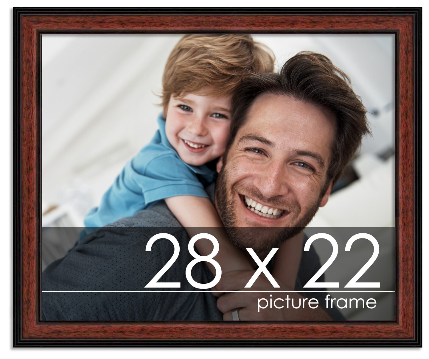 22x28 Decor Picture Frame with UV-Resistant Acrylic & Acid Free Backing, Available in 2 Finishes - Black and Brown