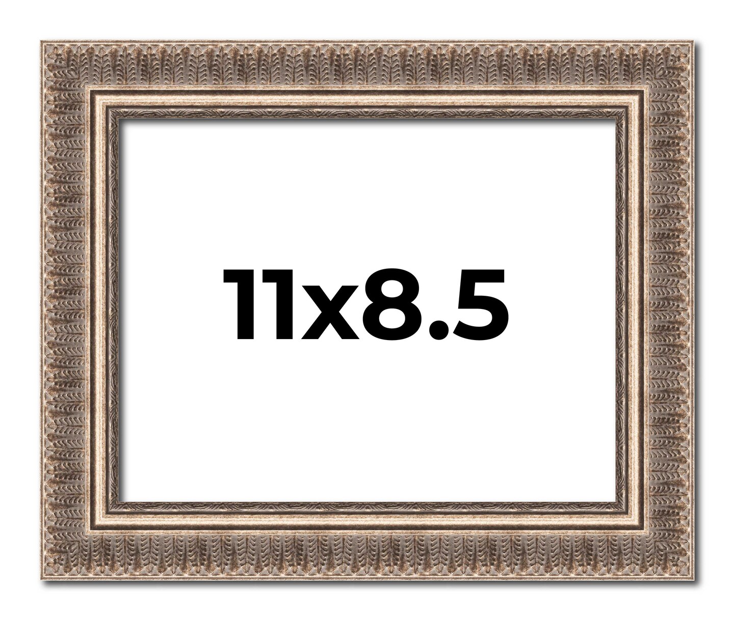 Photo Size Ornate Gold Picture Frame - UV Acrylic, Foam Board Backing, Hanging Hardware