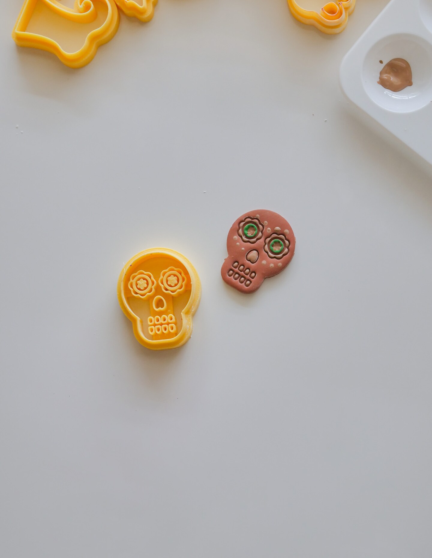 Day of the Dad Skull Polymer Clay Cutter Set