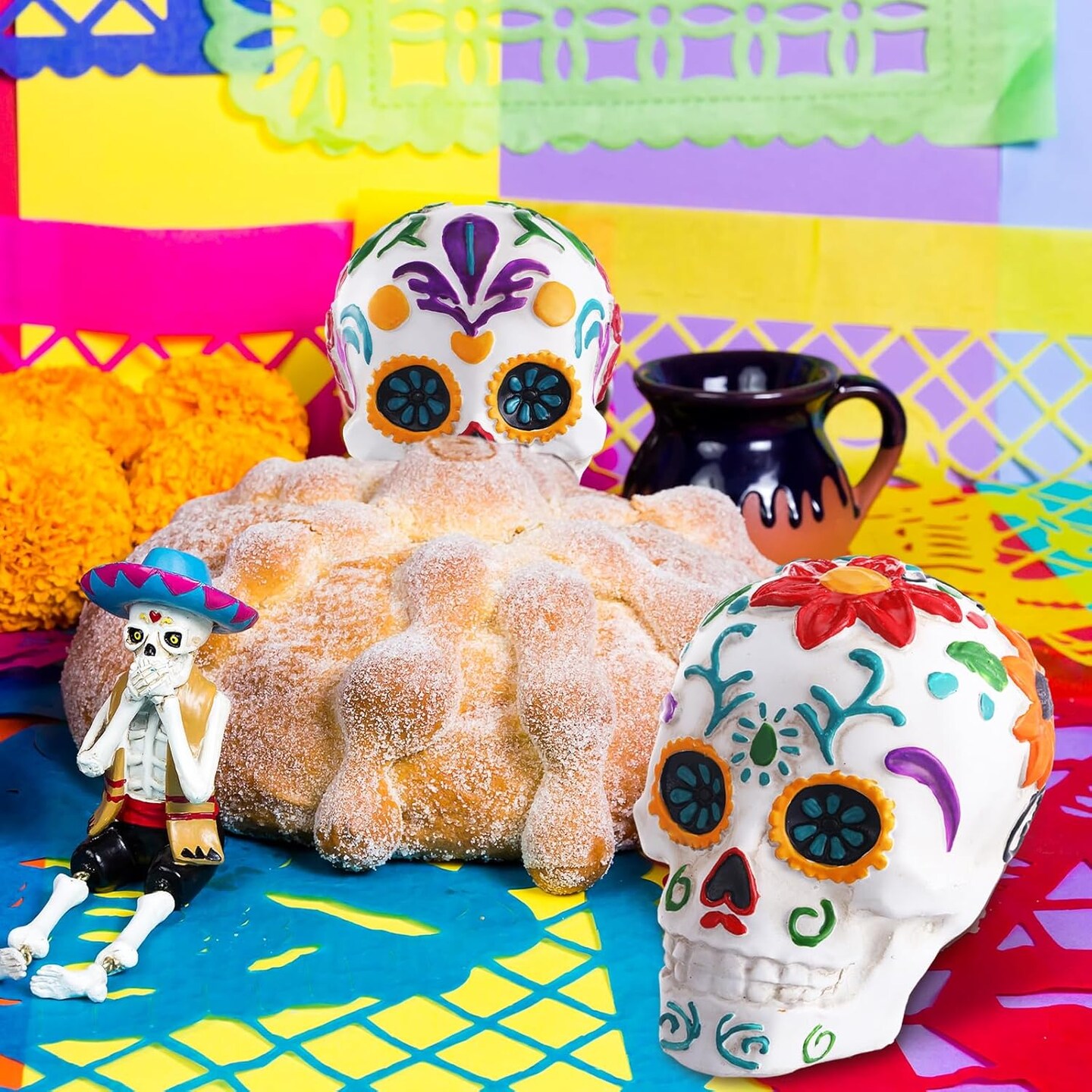 Day of The Dead Skull Sugar Skull Statue