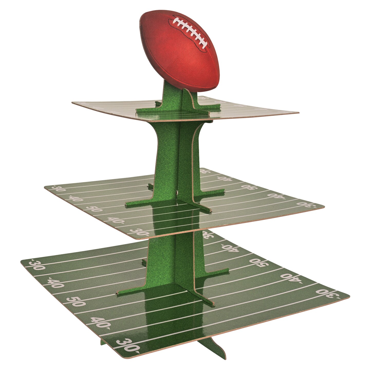 Beistle 15in. x 11&#xBE;in. Football Cupcake Stand - 12 Pack