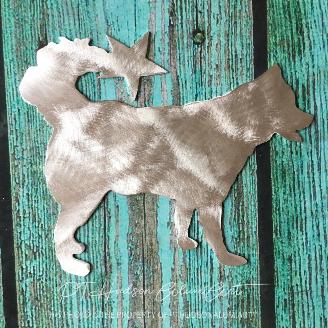Siberian Husky, Dog, Christmas Tree Topper, Holiday Decoration, Wall Art, Wreath Decor, Plant Stake, Pet Memorial, Metal product 3