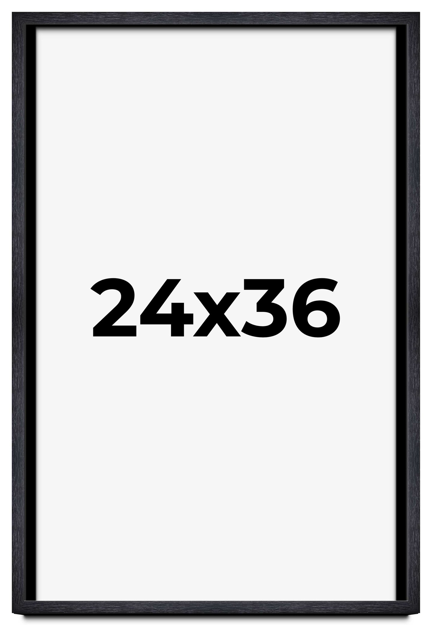 24x36 Shadow Box 1" Depth Black Picture Frame - UV Acrylic, Backing, Hanging Hardware