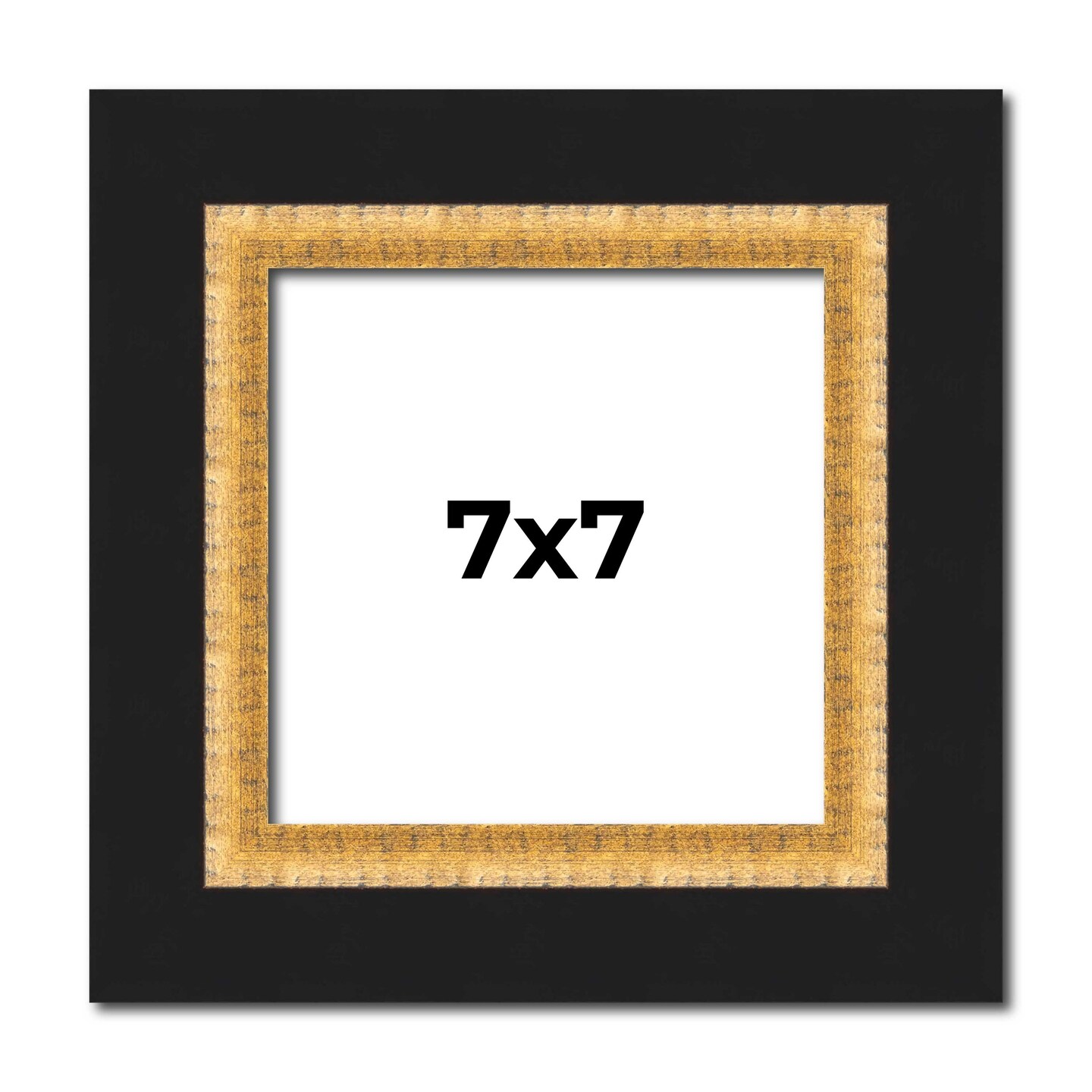 Square Embellished Brown Picture Frame - UV Acrylic, Foam Board Backing, Hanging Hardware