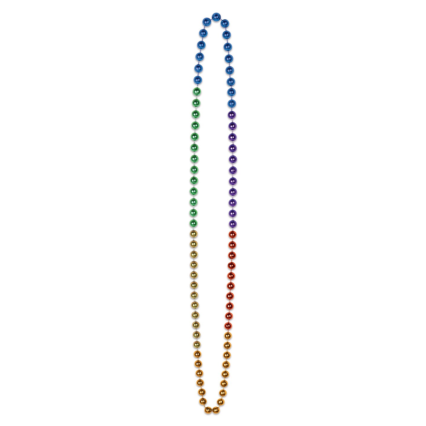 Beistle 7mm x 33in. Bulk Rainbow Beads - 720 Pack