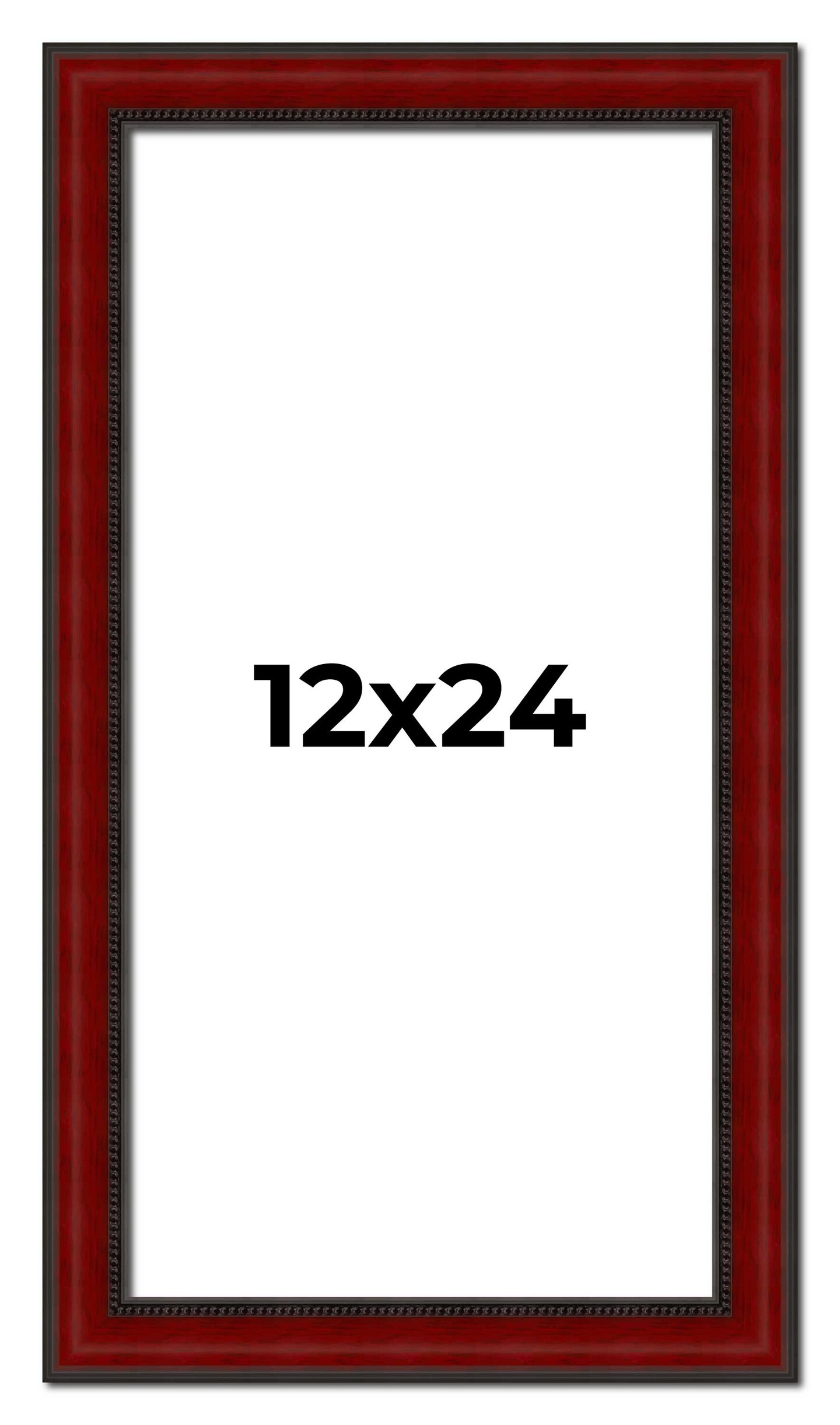 12x24 Weathered Red Picture Frame - UV Acrylic, Foam Board Backing, Hanging Hardware