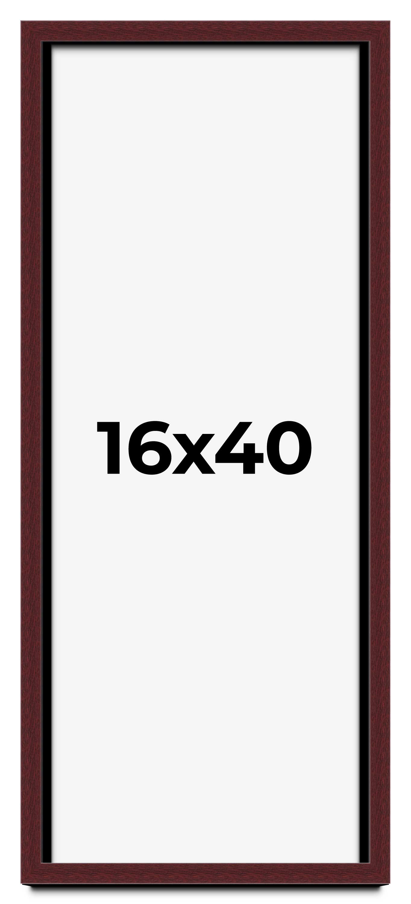 Panoramic Shadow Box 1.5" Depth Brown Picture Frame - UV Acrylic, Backing, Hanging Hardware