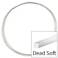JewelrySupply .925 Sterling Silver Square Wire 22 Gauge Dead Soft (Sold by The Foot)