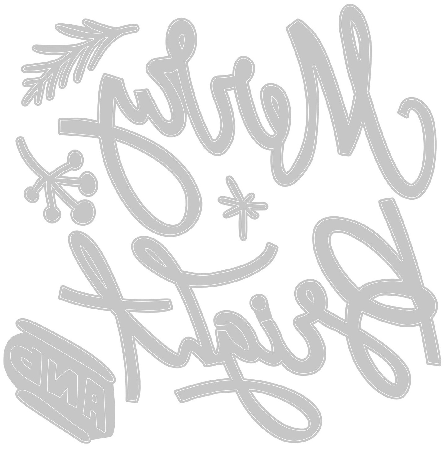 Sizzix Thinlits Dies By Tim Holtz 6/Pkg-Merry & Bright