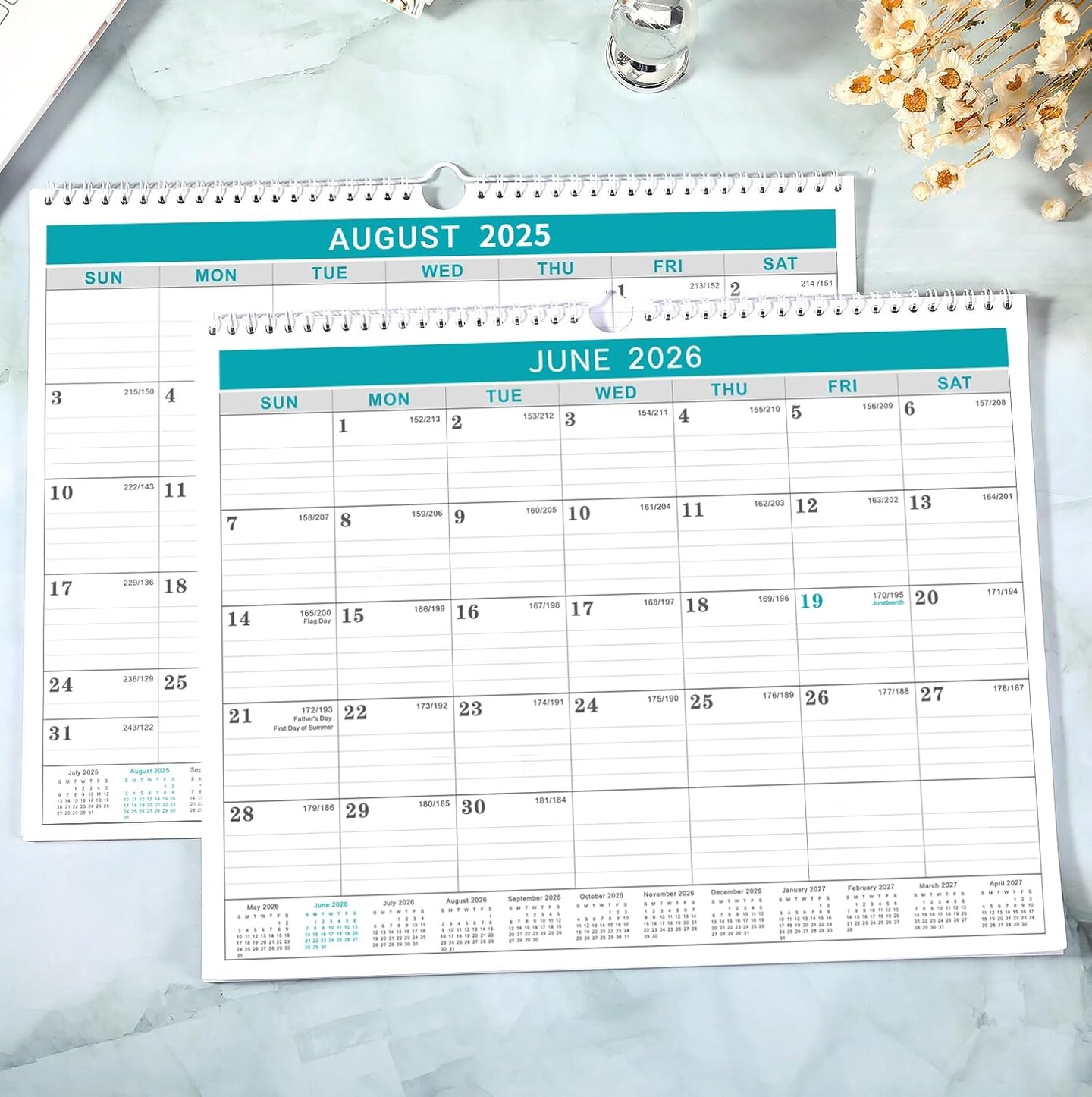 Calendar 2025-2026, 18 Months Wall Calendar from July 2025 to December 2026,11.5" x 14.6", 2025-2026 Calendar with Julian Date