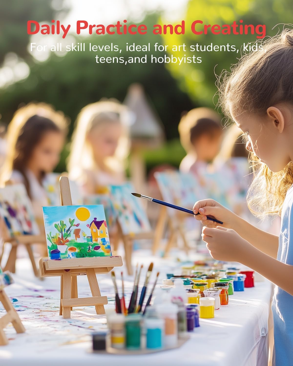 4x4 Inch Mini Canvas Boards 48 Pack(white)