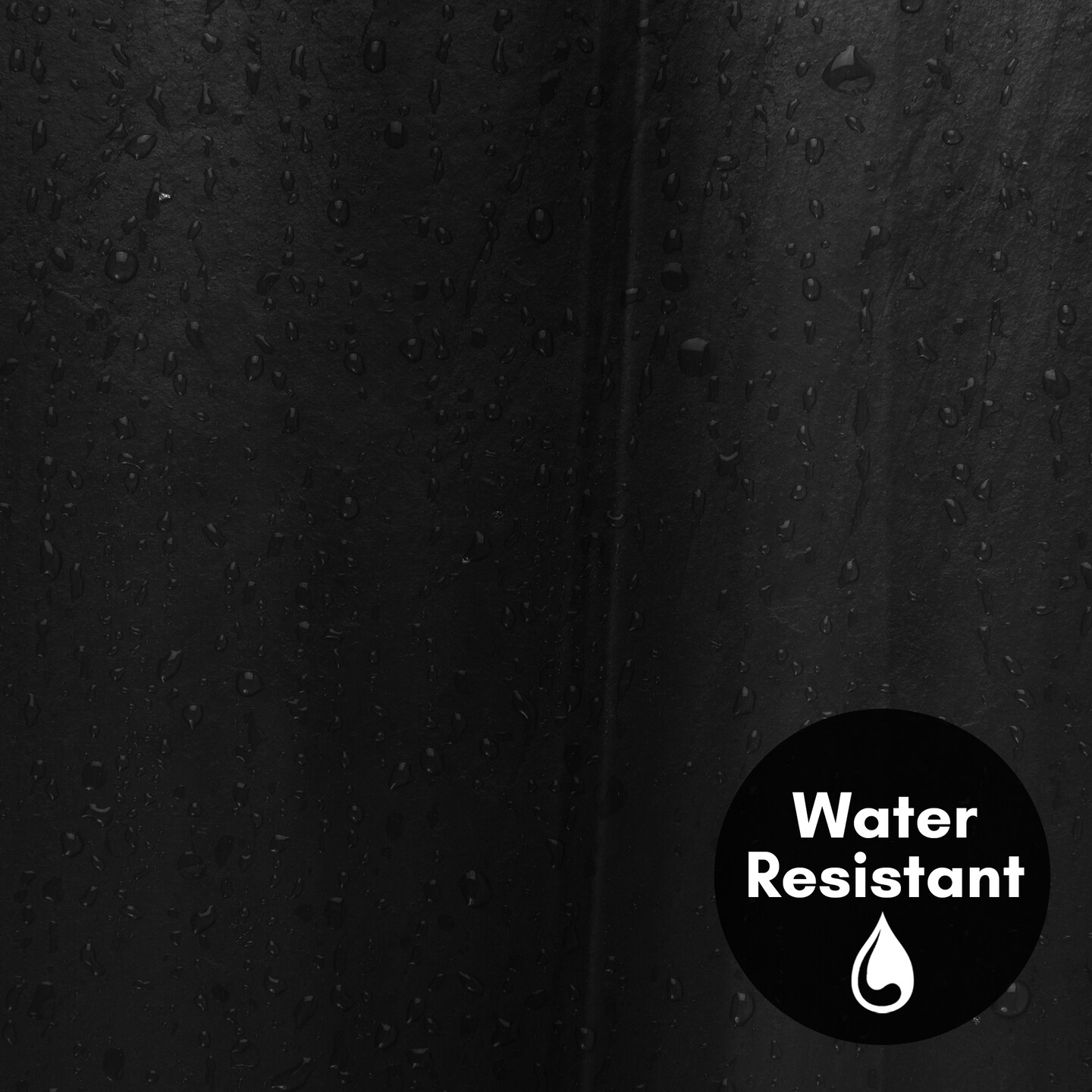 Americanflat 71x74 Solid Black Shower Curtain - Water Resistant - Polyester Fabric