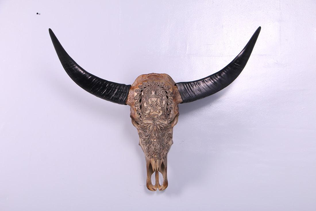 Bull Skull Life Size Statue