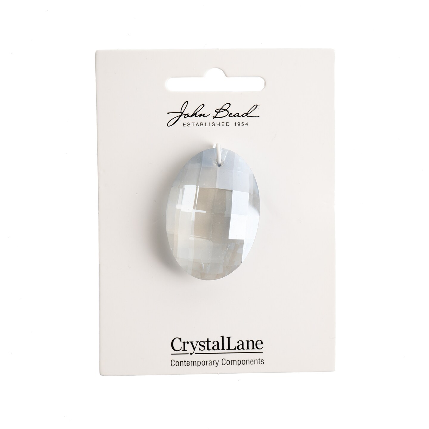 Crystal Lane DIY 27x37mm Oval Faceted Crystal Glass Pendants, 1pc
