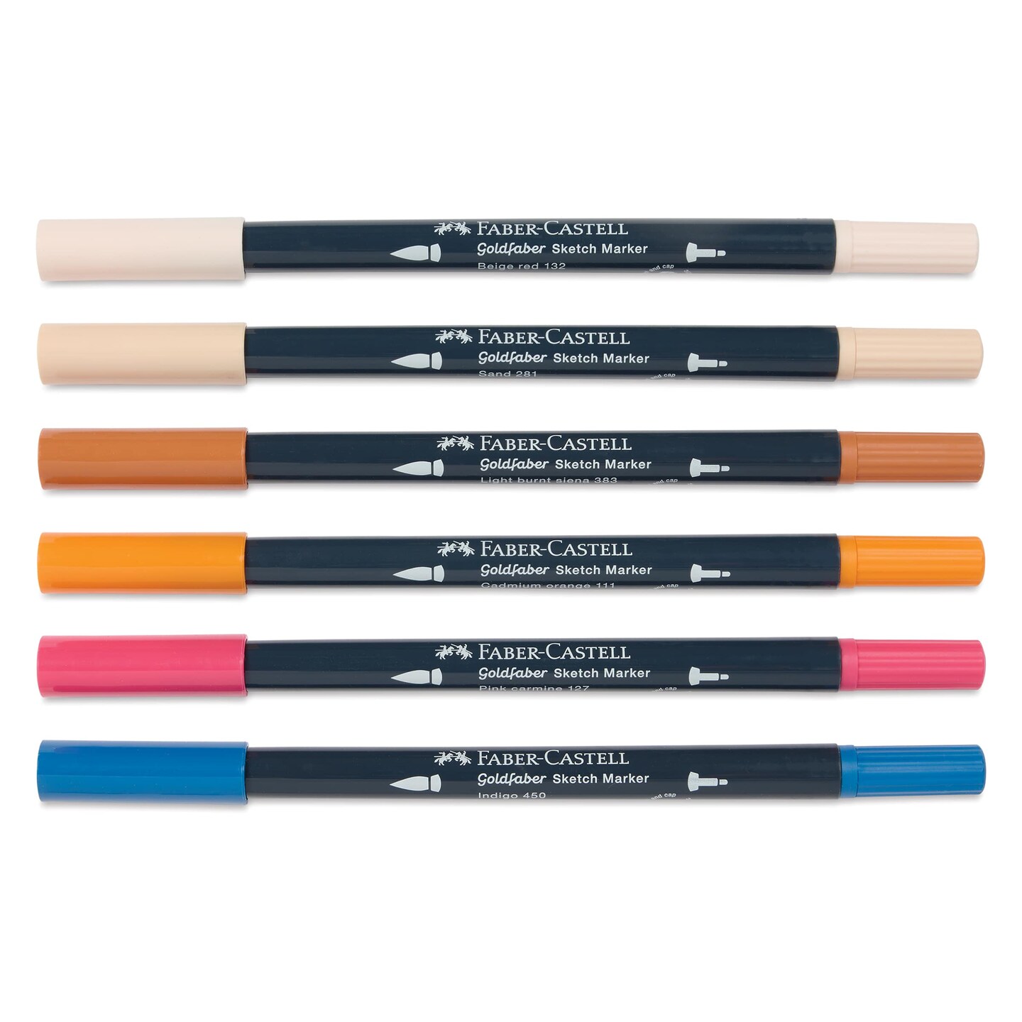 Faber-Castell Goldfaber Sketch Dual-Tip Markers - Set of 6, Manga