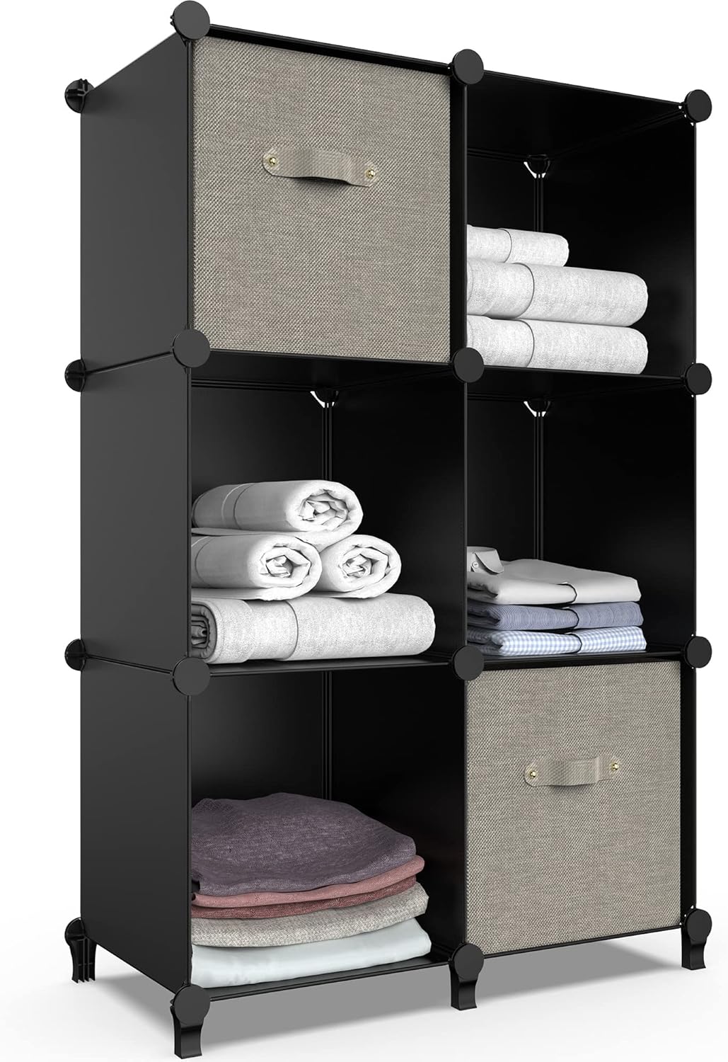 6-Cube Storage Organizer (Black)