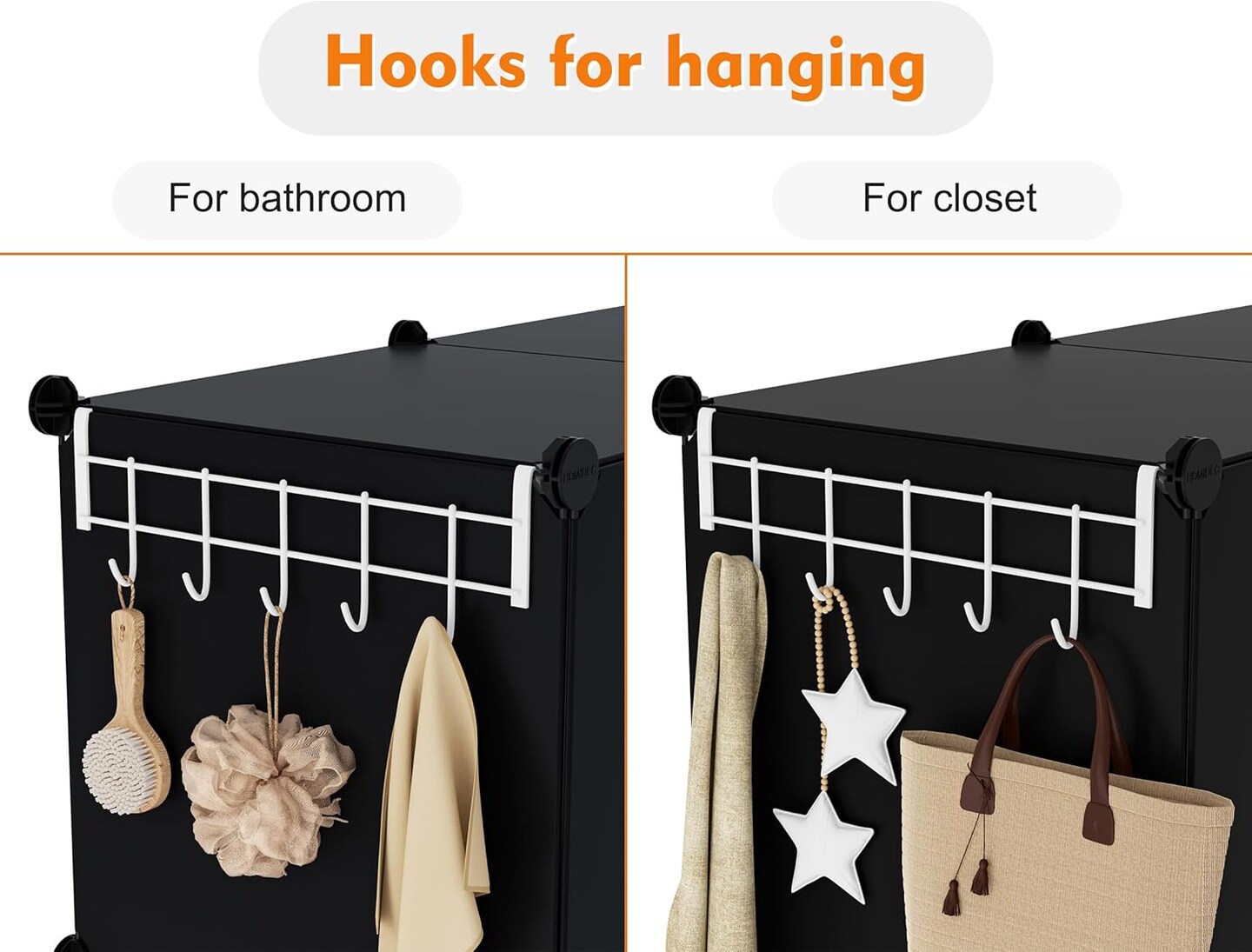6-Cube Storage Organizer (Black)