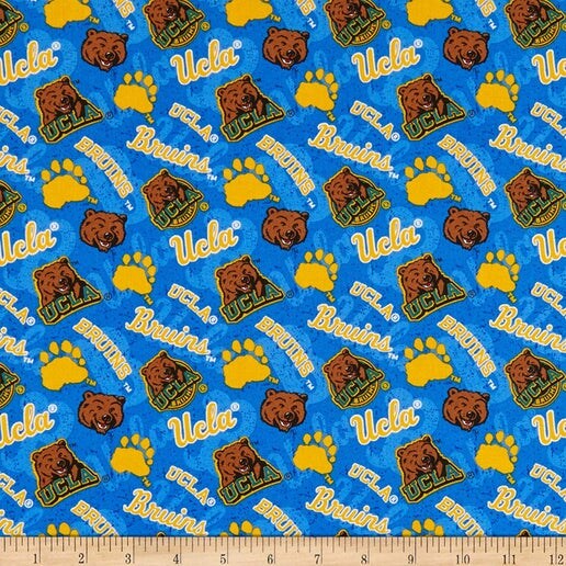 Licensed NCAA UCLA Tone on Tone UCLA-1178 Cotton Fabric by the Yard