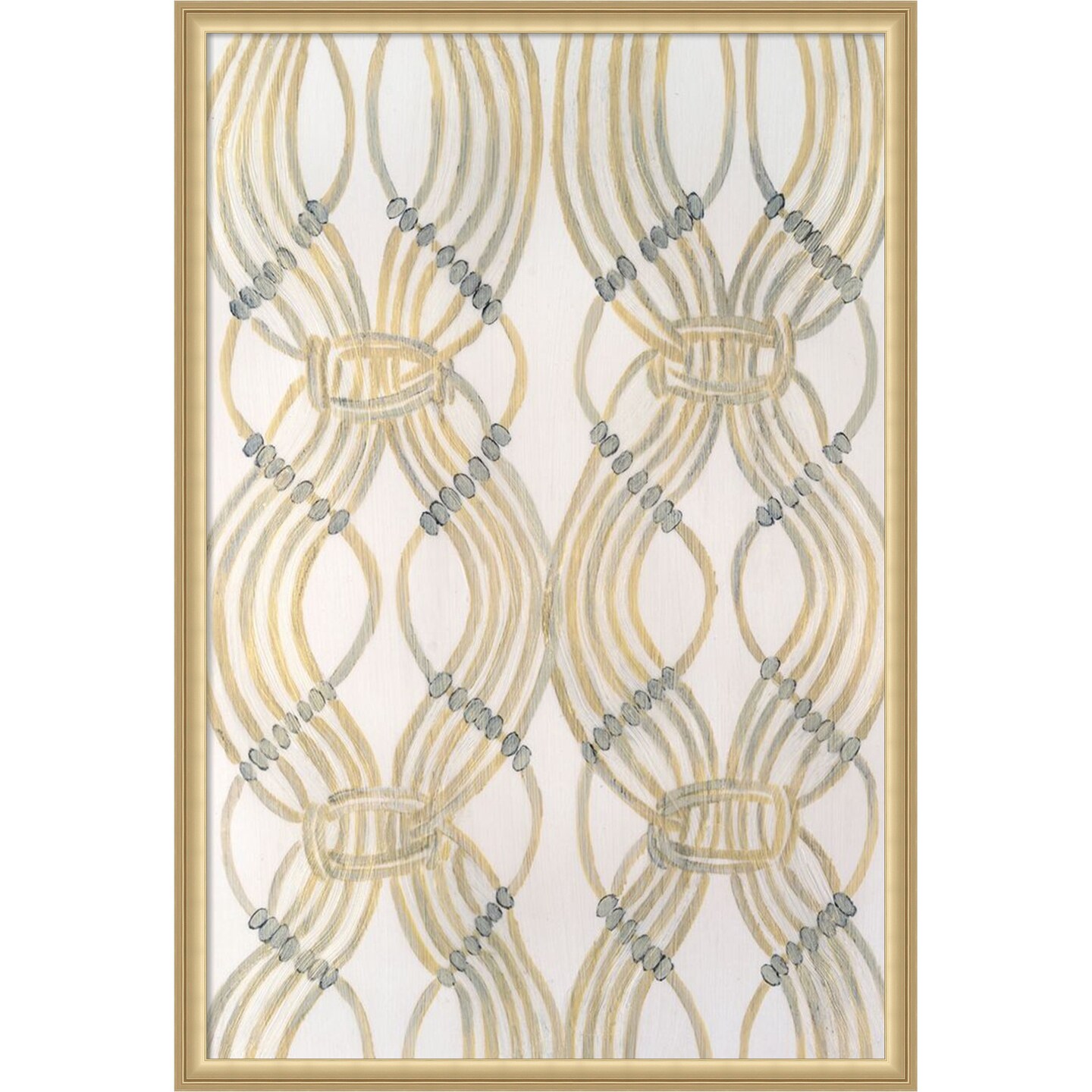 Amanti Art Framed Fabric Pinboard 26 x 38 Beaded Veil II Printed Bulletin Board for Use as a Vision Board or Wall Organization