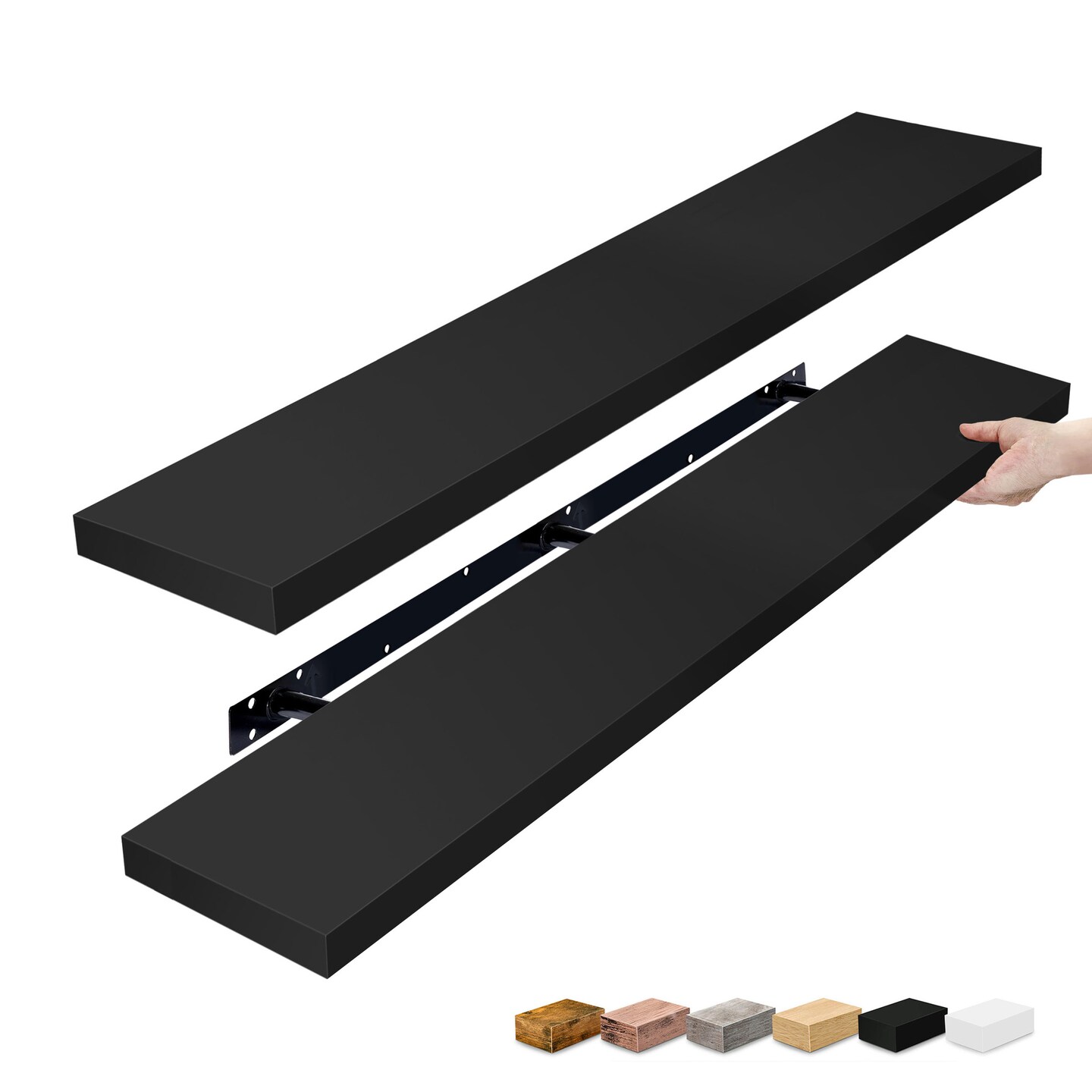 Sorbus 2 Pack 55 Inch Wall Mounted Floating Shelves - for Bathroom, Wall Decor for Bedroom, Kitchen, Living Room, Book Storage